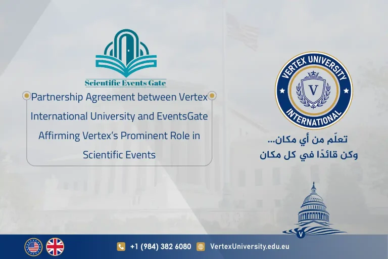 Partnership Agreement between Vertex University and EventsGate Affirming Vertex’s Prominent Role in Scientific Events